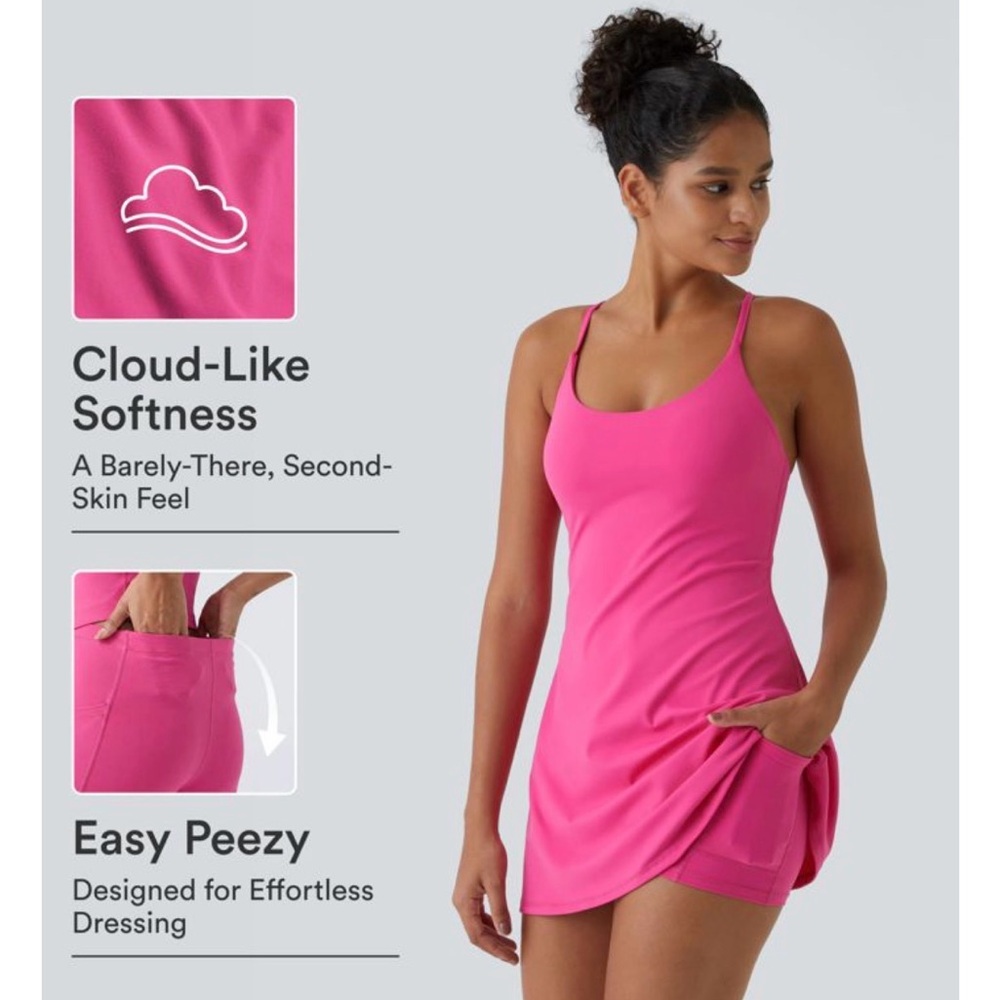 HALARA SoftlyZero Plush Backless Active Dress - E… - image 2